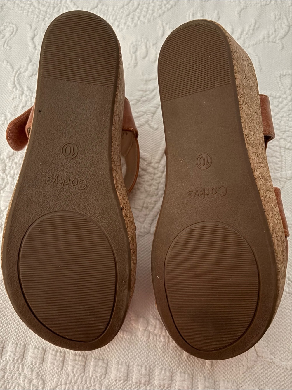 Corkys “Case Closed” Women's Tan Cross-Strap Comfort Sandals. Size 10 NEW - Picture 5 of 5